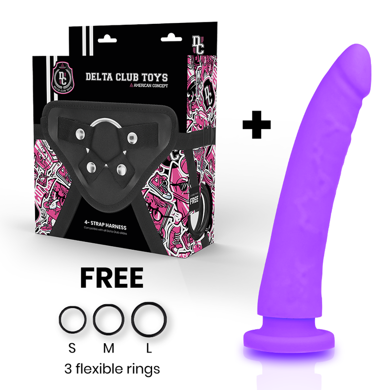DELTA CLUB - TOYS ARNES + DONG PURPLE SILICONE 20 CM -O- 4 CM - Bild 9