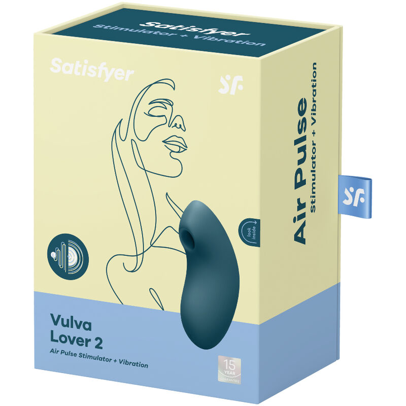 SATISFYER - VULVA LOVER 2 AIR PULSE STIMULATOR & VIBRATOR BLUE - Bild 4