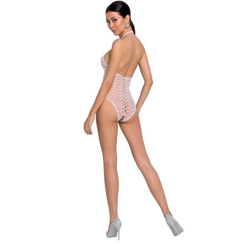 Alternative view of PASSION - WOMAN BS087 WHITE BODYSTOCKING ONE SIZE
