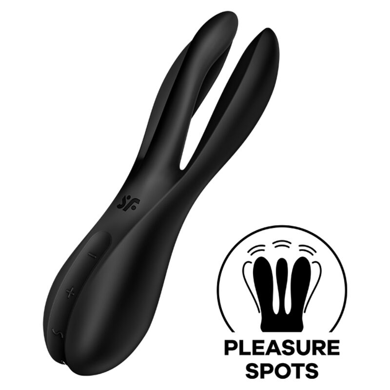 Alternative view of SATISFYER - THREESOME 2 VIBRATOR BLACK