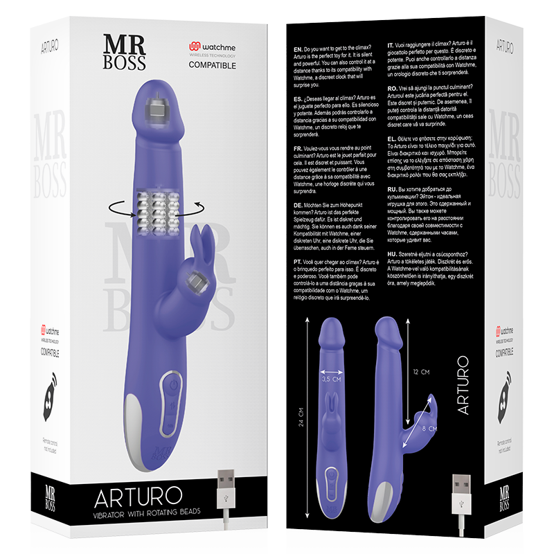 MR BOSS - ARTURO VIBRATOR & ROTATOR + WATCHME REMOTE CONTROL - Bild 3