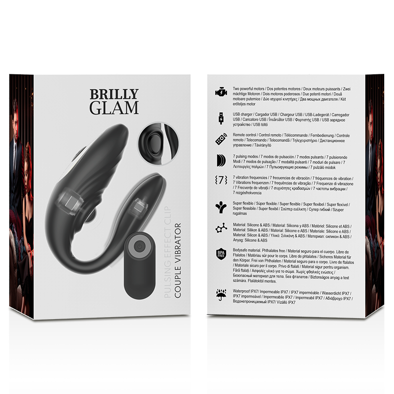BRILLY GLAM - COUPLE PULSING & VIBRATING REMOTE CONTROL - Bild 8