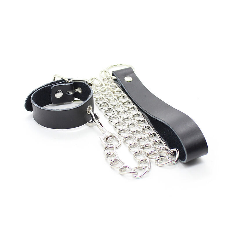 OHMAMA FETISH - PENIS NECKLACE AND LEATHER STRAP WITH METAL CHAIN - Bild 5