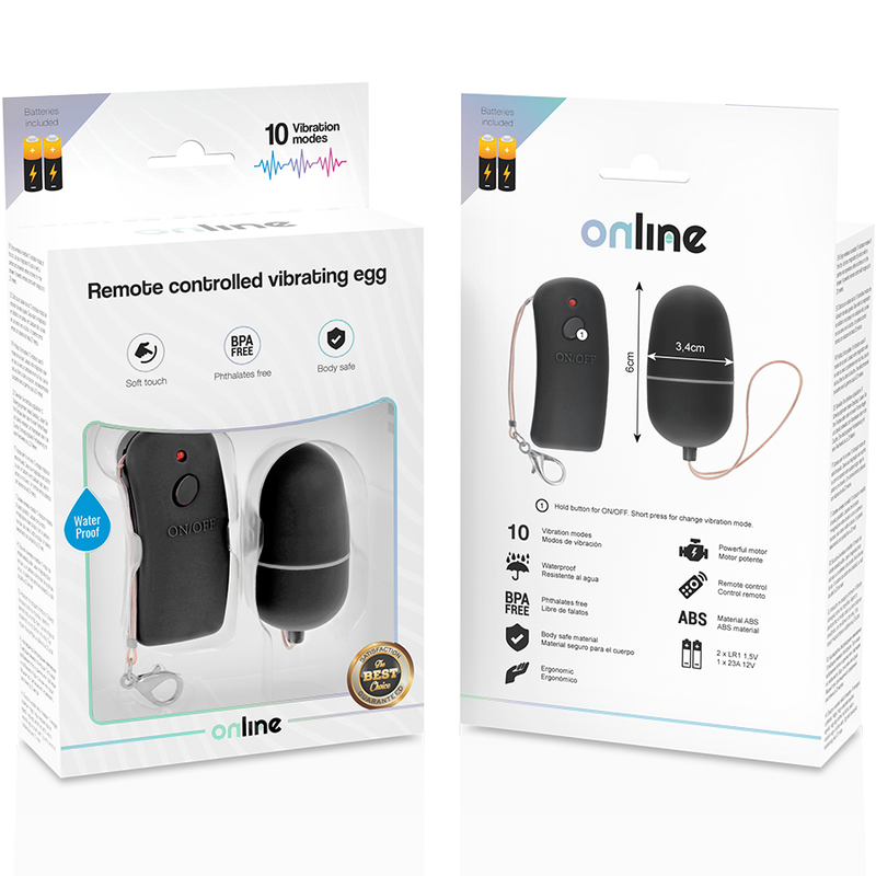 ONLINE - REMOTE CONTROLLED VIBRATING EGG BLACK - Bild 3