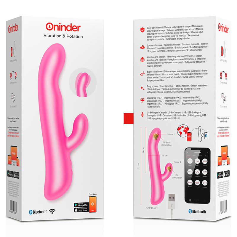 ONINDER - OSLO VIBRATION & ROTATION PINK - FREE APP - Bild 7