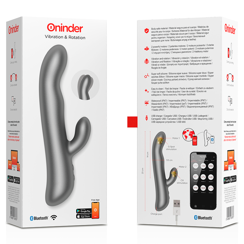 ONINDER - OSLO VIBRATION & ROTATION BLACK - FREE APP - Bild 4