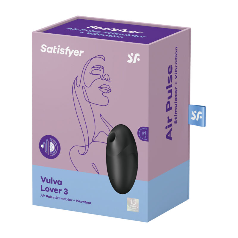 SATISFYER - VULVA LOVER 3 AIR PULSE STIMULATOR & VIBRATOR BLACK - Bild 3