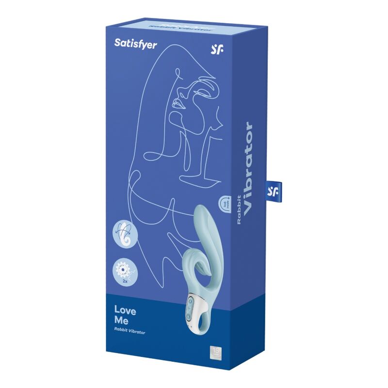 SATISFYER - LOVE ME RABBIT VIBRATION BLUE - Bild 5