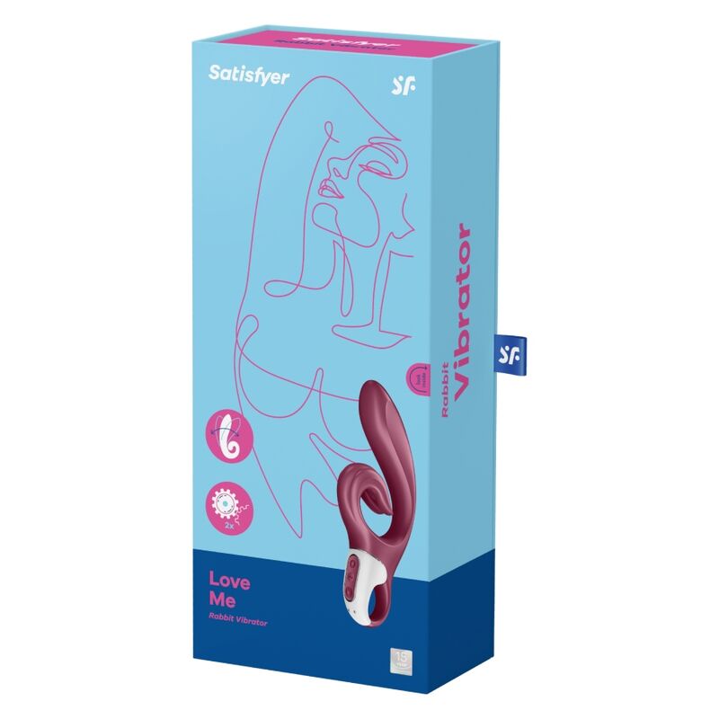 SATISFYER - LOVE ME RABBIT VIBRATION RED - Bild 5