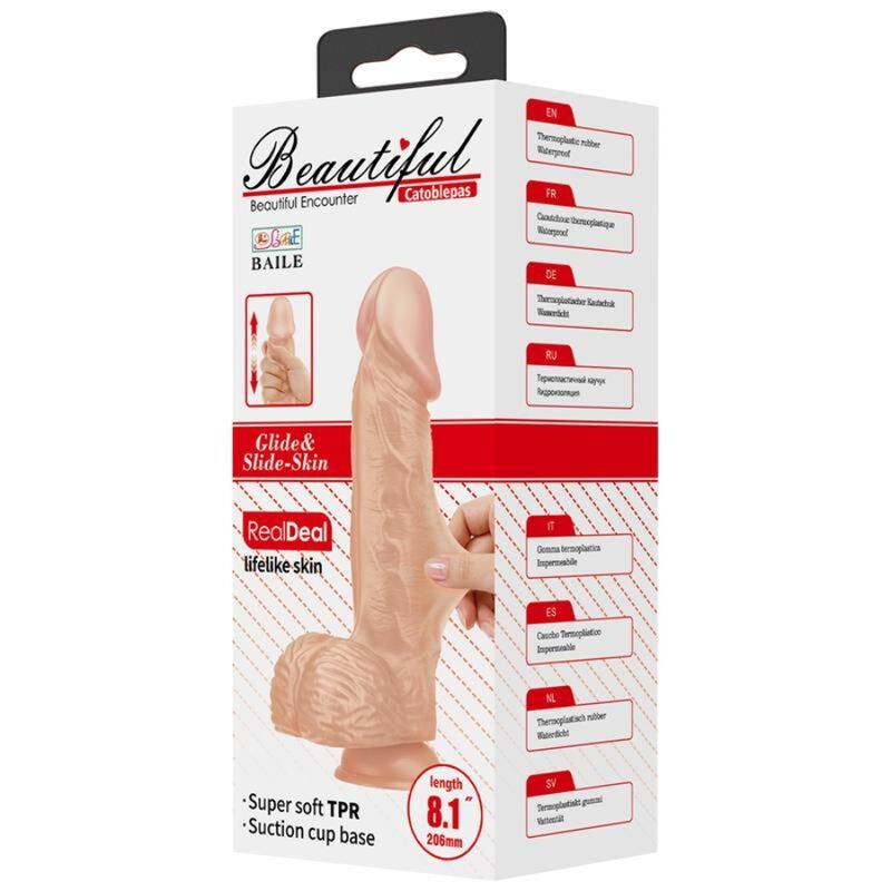 BAILE - BEAUTIFUL ENCOUNTER CATOBLEPAS FLEXIBLE REALISTIC DILDO 20.6 CM NATURAL - Bild 7