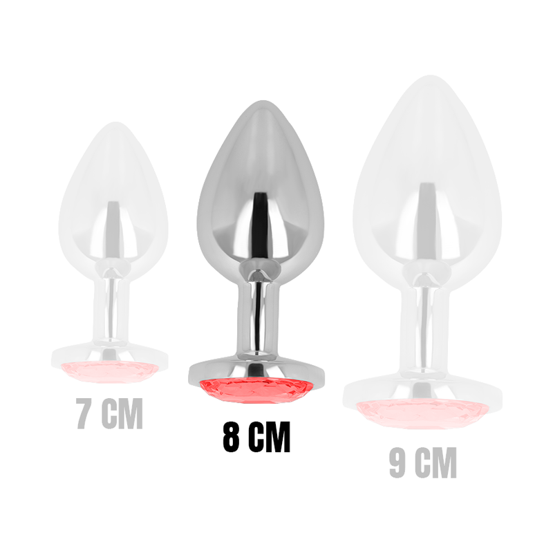 Alternative view of OHMAMA - ANAL PLUG WITH RED CRYSTAL 8 CM