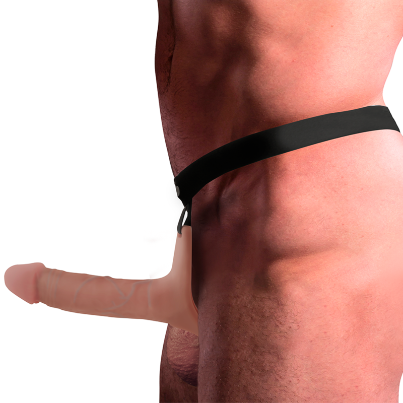 INTENSE - HOLLOW HARNESS WITH SILICONE DILDO 16 X 3.5 CM - Bild 4