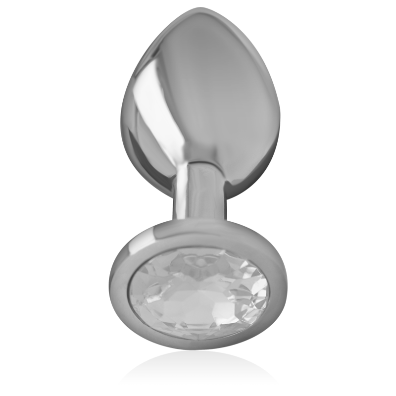 INTENSE - ALUMINUM METAL ANAL PLUG WITH SILVER CRYSTAL SIZE M - Bild 5