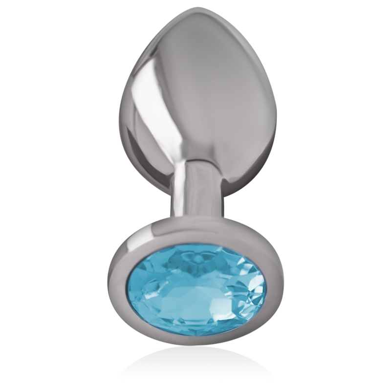 INTENSE - ALUMINUM METAL ANAL PLUG WITH BLUE CRYSTAL SIZE S - Bild 4