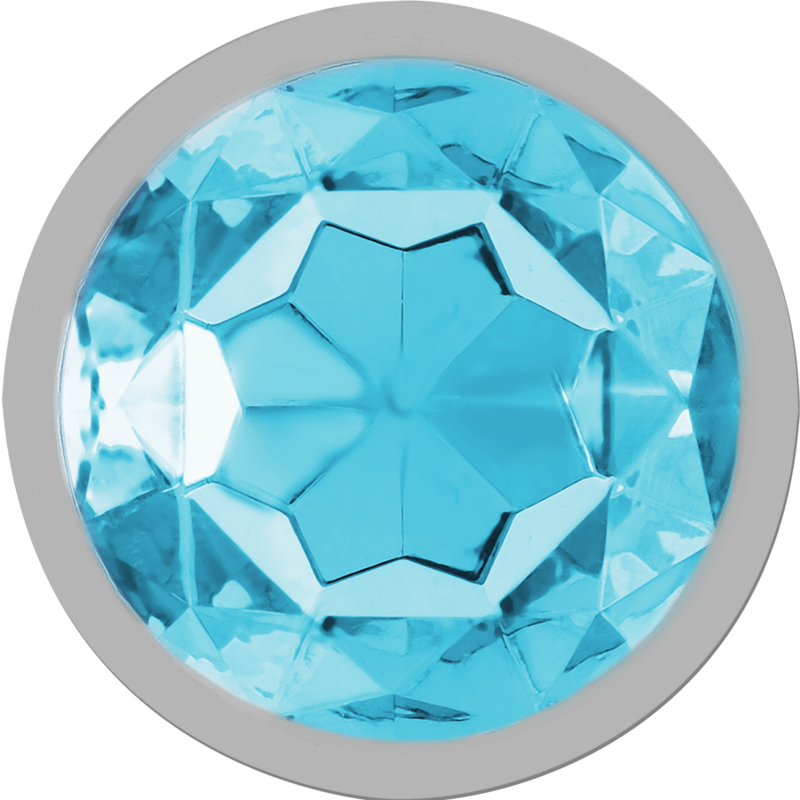 INTENSE - ALUMINUM METAL ANAL PLUG WITH BLUE CRYSTAL SIZE S - Bild 6