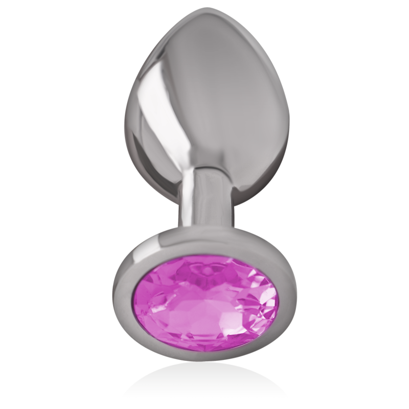 INTENSE - ALUMINUM METAL ANAL PLUG WITH PINK CRYSTAL SIZE S - Bild 5