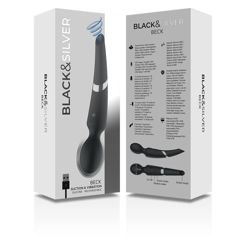 BLACK&SILVER - BECK WAND AND SUCTION CUP 2 IN 1 SILICONE - Bild 4