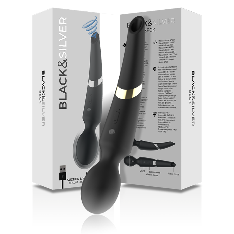 BLACK&SILVER - BECK WAND AND SUCTION CUP 2 IN 1 SILICONE - Bild 6