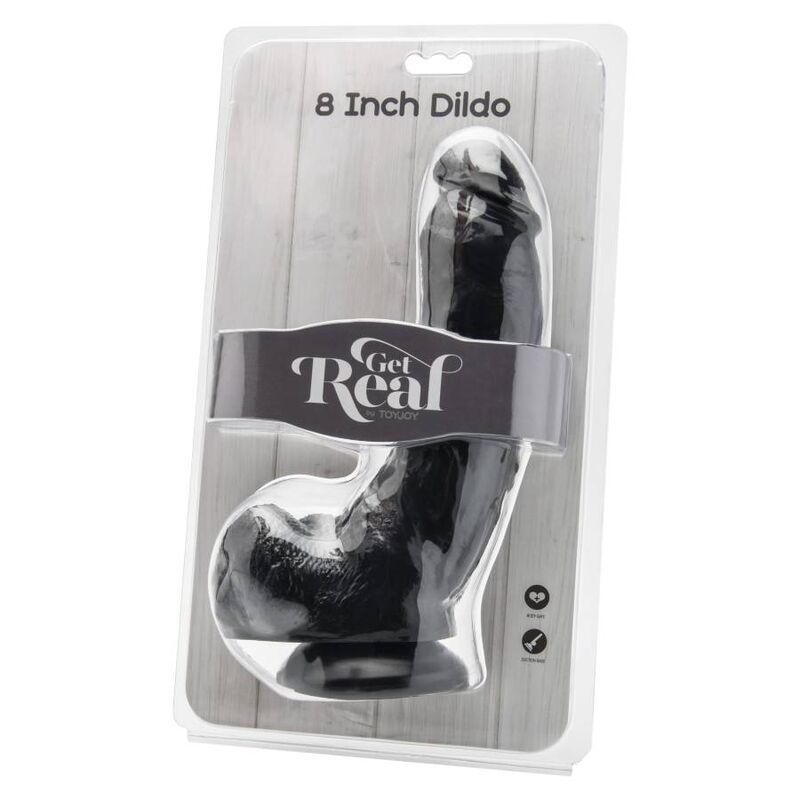 Alternative view of GET REAL - DILDO 20,5 CM WITH BALLS BLACK