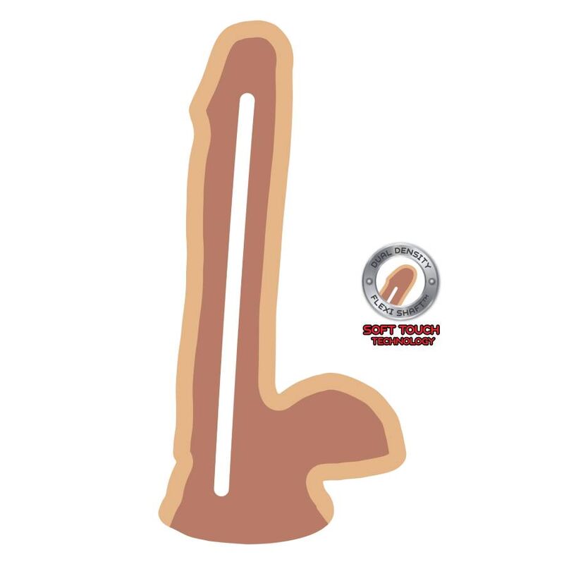 GET REAL - DUAL DENSITY DILDO 17 CM BALLS SKIN - Bild 3