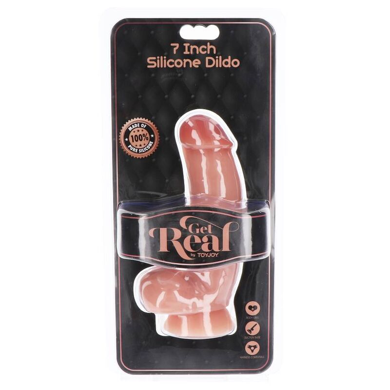 Alternative view of GET REAL - SILICONE DILDO 18 CM W BALLS SKIN