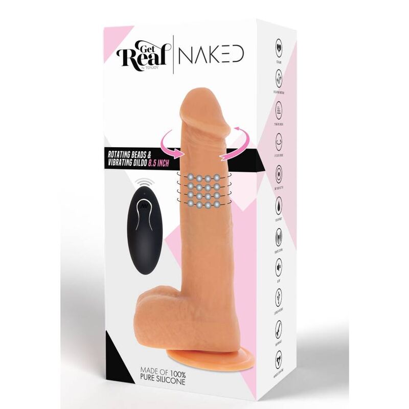 GET REAL - ROTATING BEADS VIBRATING DILDO SKIN - Bild 5
