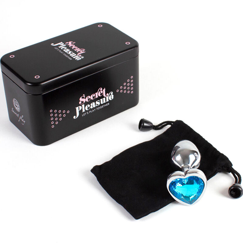 SECRETPLAY - METAL BUTT PLUG BLUE HEART SMALL SIZE 7 CM - Bild 4