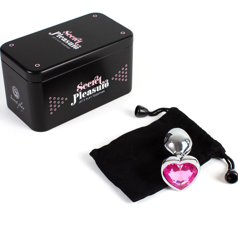 SECRETPLAY - METAL BUTT PLUG FUCHSIA HEART SMALL SIZE 7 CM - Bild 3