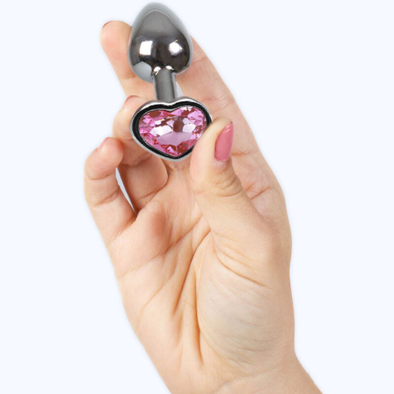 SECRETPLAY - METAL BUTT PLUG FUCHSIA HEART SMALL SIZE 7 CM - Bild 4