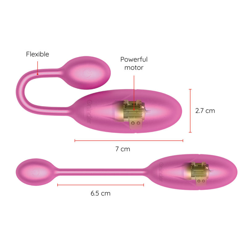 ONINDER - DENVER VIBRATING EGG PINK 7 X 2.7 CM FREE APP - Bild 3