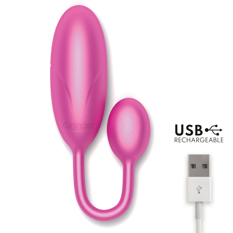 ONINDER - DENVER VIBRATING EGG PINK 7 X 2.7 CM FREE APP - Bild 5