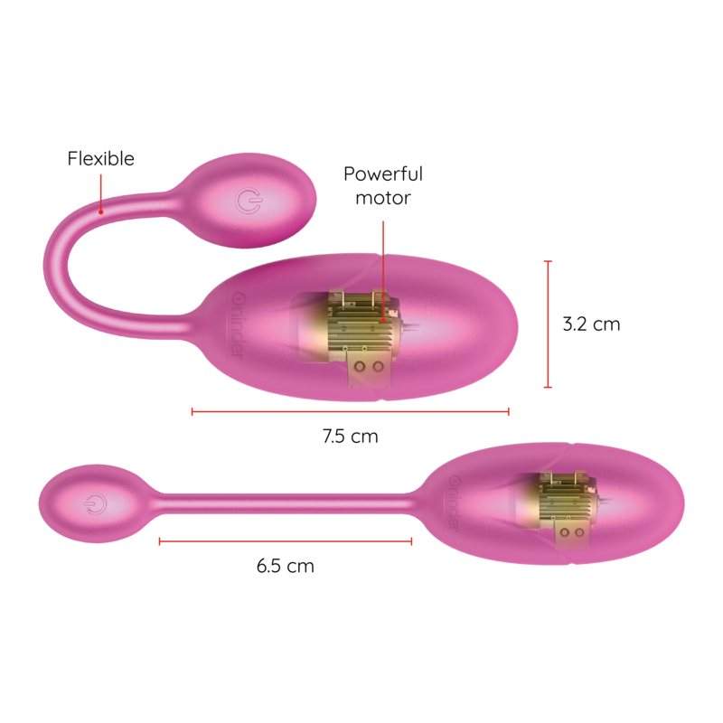 ONINDER - TOKYO VIBRATING EGG PINK 7.5 X 3.2 CM FREE APP - Bild 4