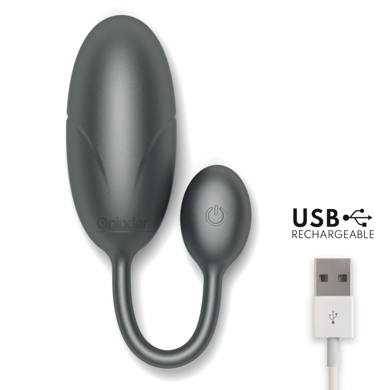 ONINDER - TOKYO VIBRATING EGG BLACK 7.5 X 3.2 CM FREE APP - Bild 3