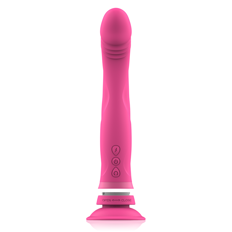 Alternative view of INTENSE - MICHELANGELO PINK SILICONE VIBRATOR DILDO