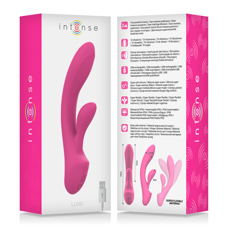 INTENSE - LUIGI RABBIT VIBRATOR PINK LIQUID SILICONE - Bild 7