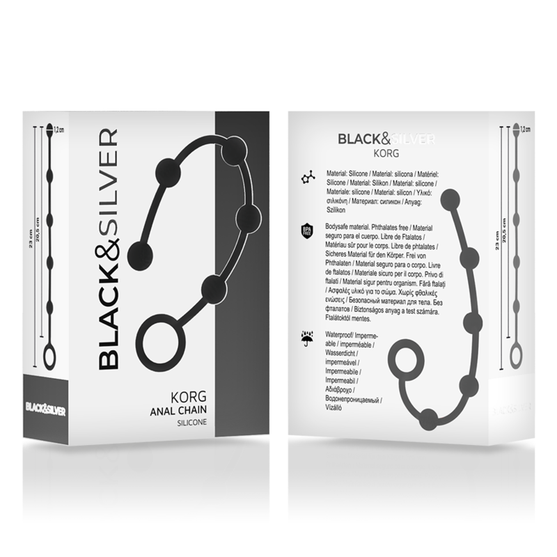 BLACK&SILVER - KORG ANAL ROSARY SILICONE INITIATION 21 CM - Bild 4