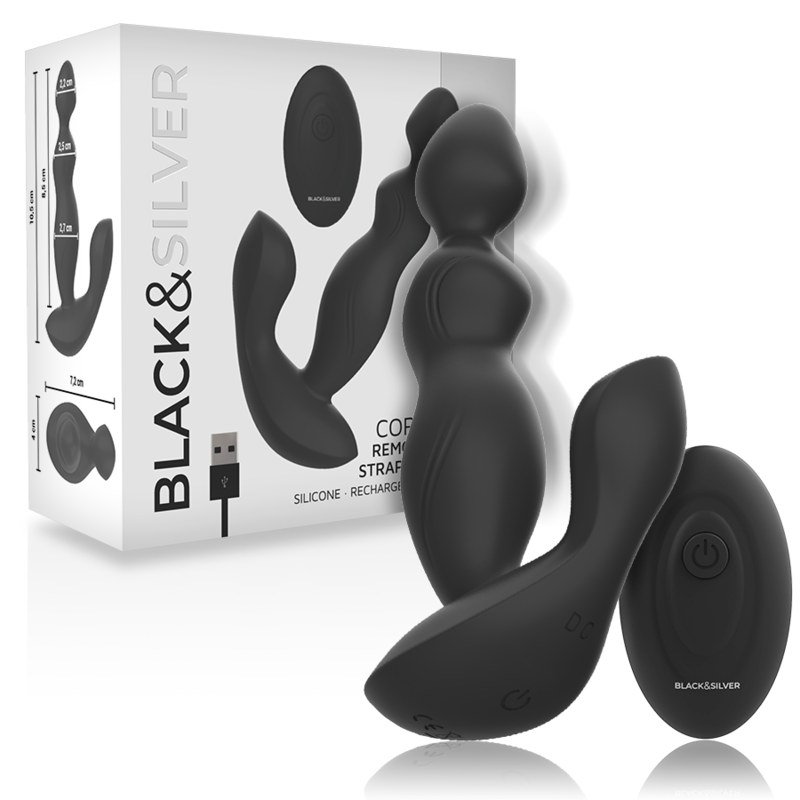 BLACK&SILVER - CORA ANAL PLUG SILICONE REMOTE CONTROL - Bild 5