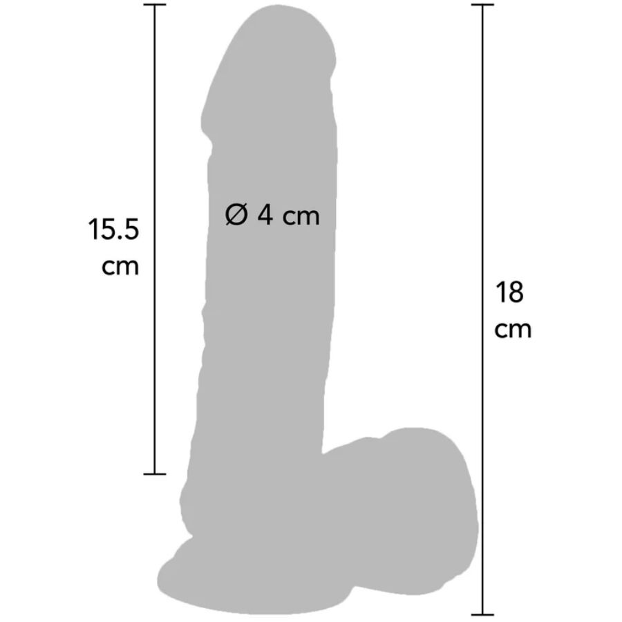 GET REAL - DILDO 18 CM WITH BALLS VIBRATOR SKIN - Bild 3