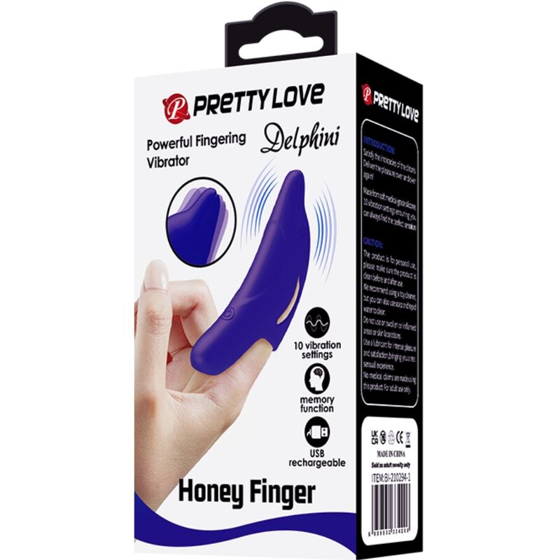 PRETTY LOVE - DELPHINI POWERFUL DARK BLUE FINGER STIMULATOR - Bild 6