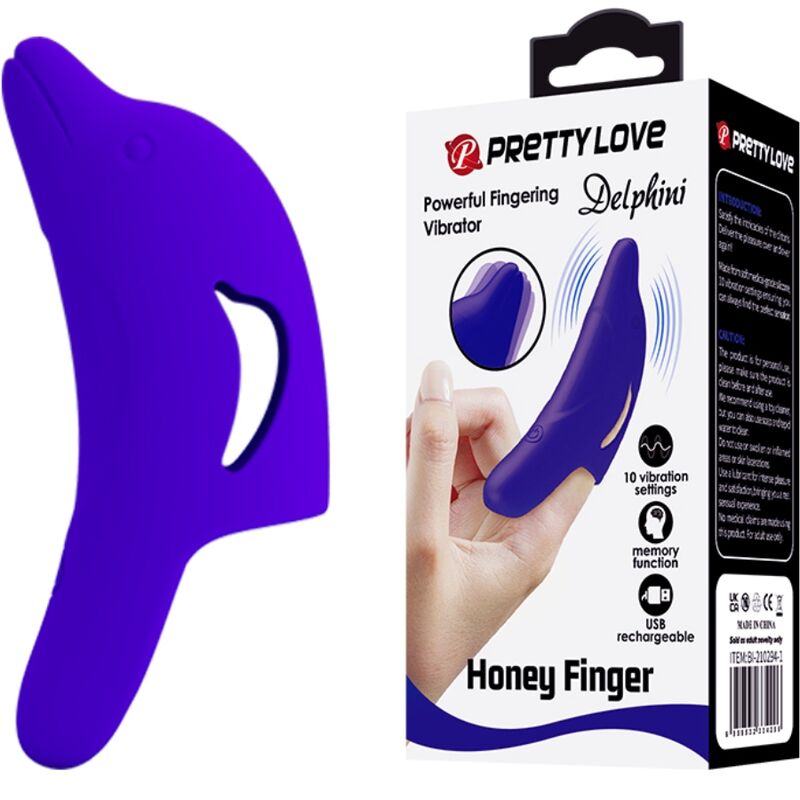 PRETTY LOVE - DELPHINI POWERFUL DARK BLUE FINGER STIMULATOR - Bild 8