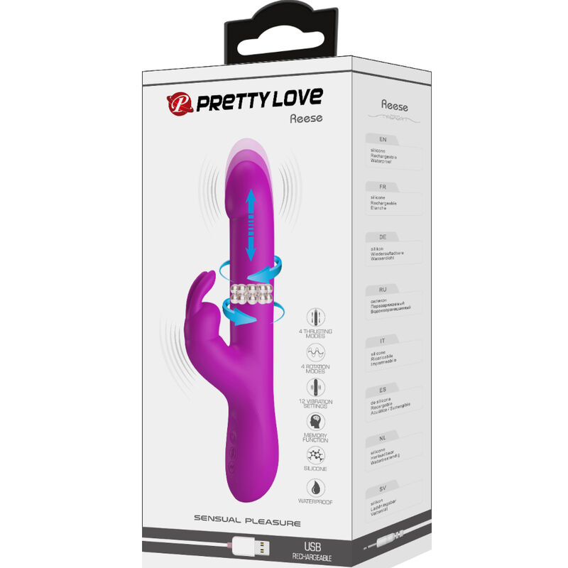 PRETTY LOVE - REESE VIBRATOR WITH PURPLE ROTATION - Bild 7