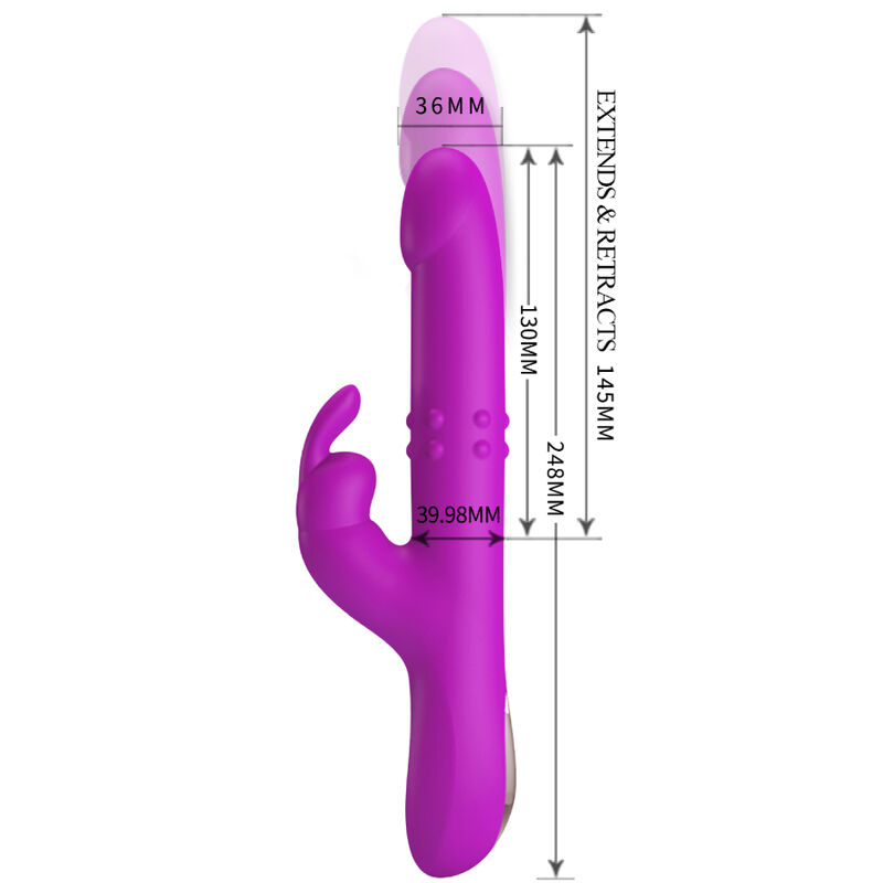PRETTY LOVE - REESE VIBRATOR WITH PURPLE ROTATION - Bild 5
