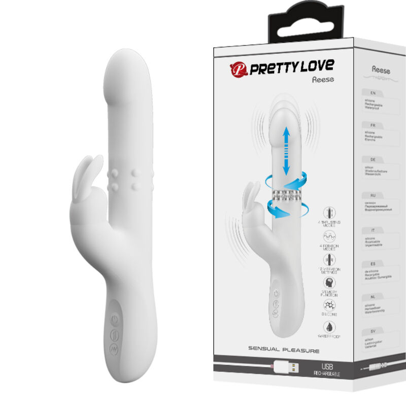 Alternative view of PRETTY LOVE - REESE VIBRATOR WITH SILVER ROTATION