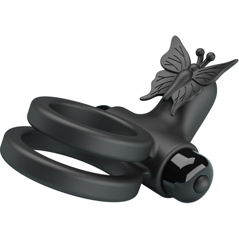 Alternative view of PRETTY LOVE - DOUBLE VIBRATING RING WITH BLACK STIMULATOR