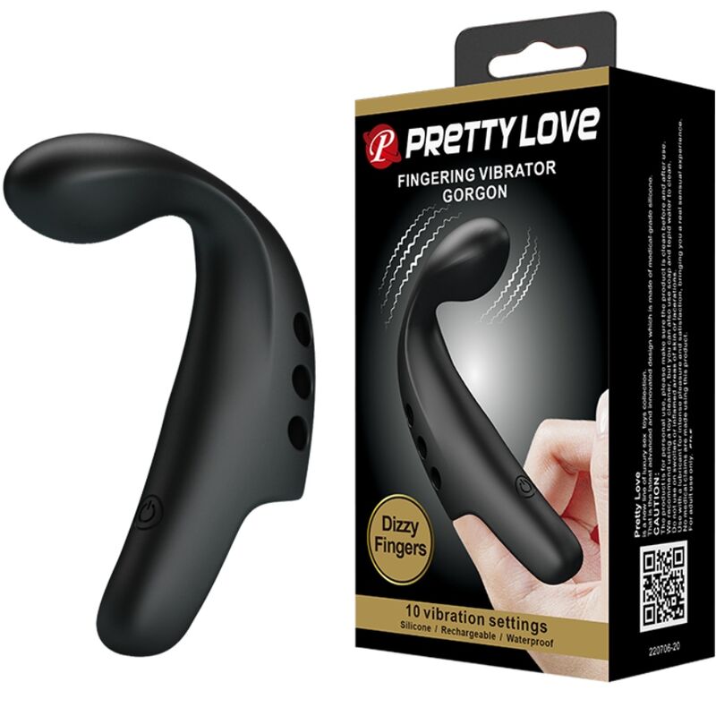 Alternative view of PRETTY LOVE - BLACK GORGON VIBRATOR THIMBLE