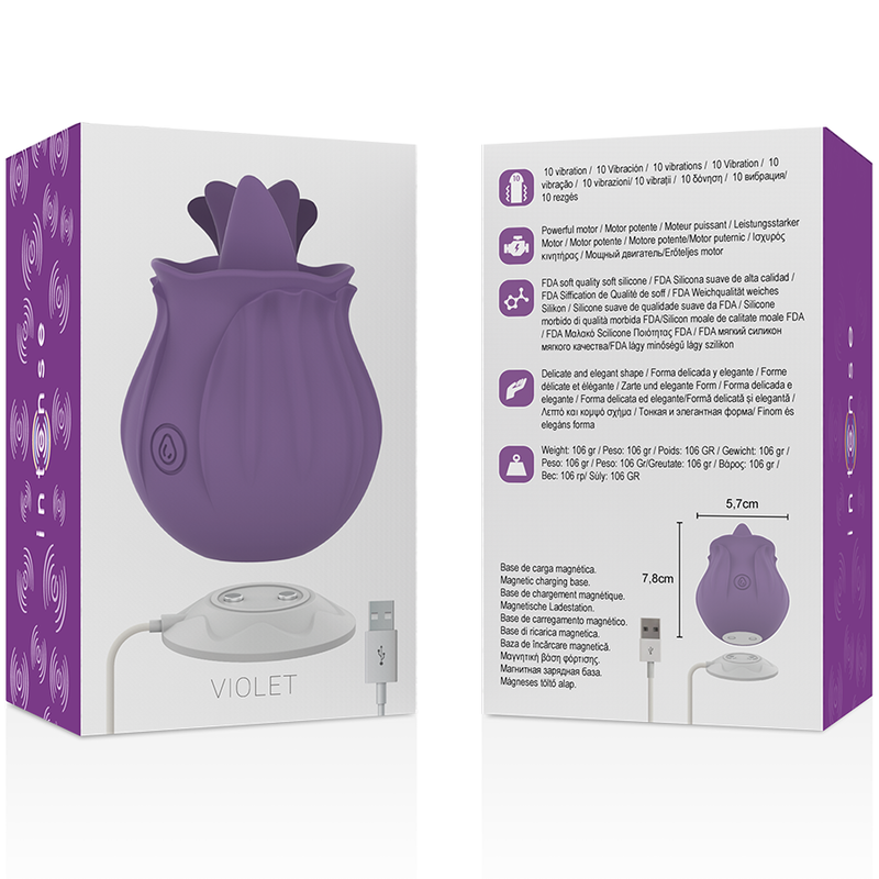 INTENSE - VIOLET CL TORIS STIMULATOR 10 VIBRATIONS LILAC - Bild 3