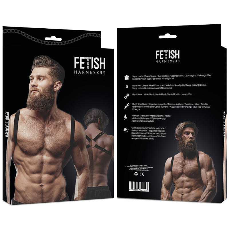 Alternative view of FETISH SUBMISSIVE ATTITUDE - MENS ECO-LEATHER BACK HARNESS