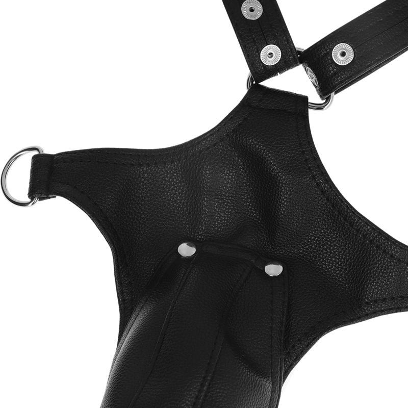 Alternative view of FETISH SUBMISSIVE ATTITUDE - MENS ECO-LEATHER JOCK STRAP HARNESS