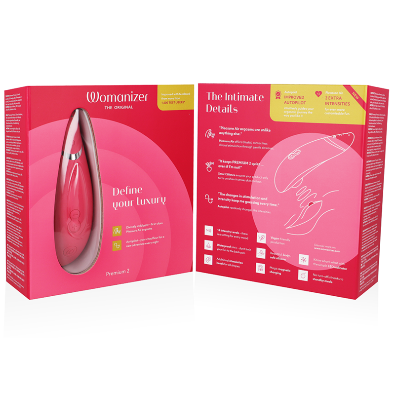 Alternative view of WOMANIZER - PREMIUM 2 CLITORAL STIMULATOR RASPBERRY