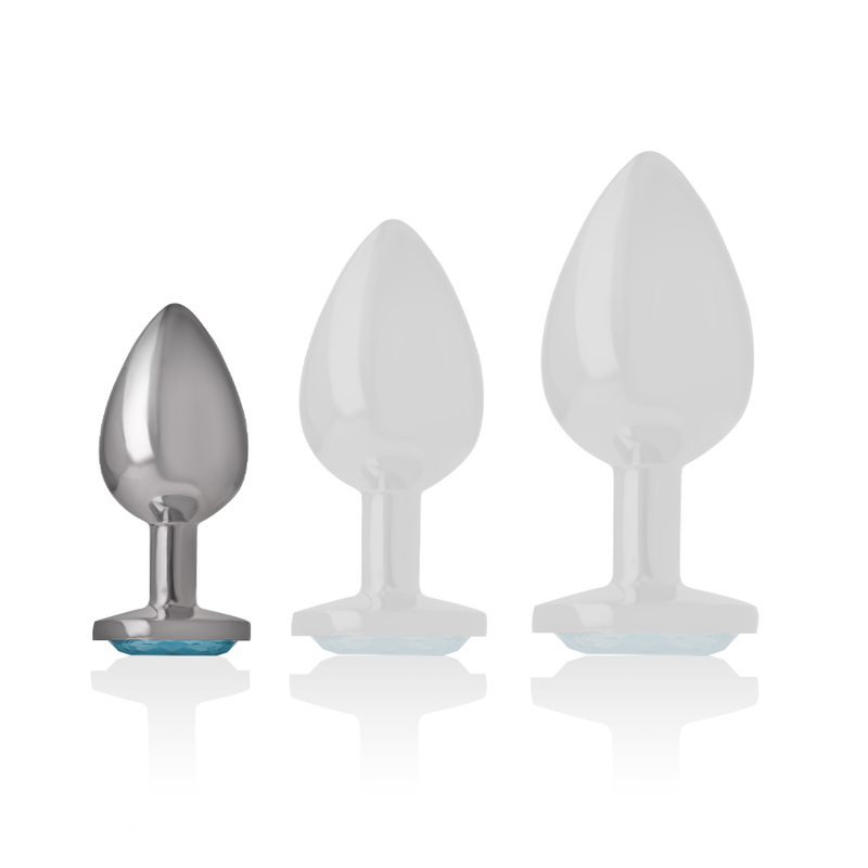 INTENSE - ALUMINUM METAL ANAL PLUG BLUE HEART SIZE S - Bild 5